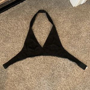 Black patterned bralette